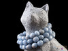 ANGELITE Crystal Bracelet - Tumbled Beads - Beaded Bracelet, Handmade Jewelry, Healing Crystal Bracelet, E1348-Throwin Stones