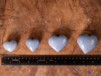 ANGELITE Crystal Heart - Self Care, Mom Gift, Home Decor, Healing Crystals and Stones, E0163-Throwin Stones