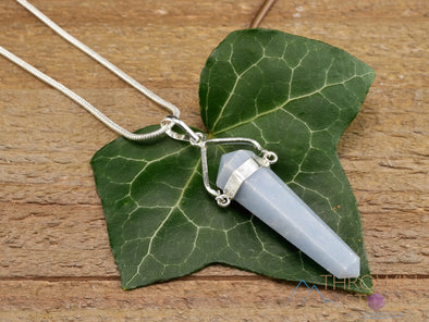 ANGELITE Crystal Pendant - Crystal Points, Handmade Jewelry, Healing Crystals and Stones, E0917-Throwin Stones