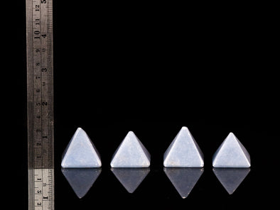 ANGELITE Crystal Pyramid - Sacred Geometry, Metaphysical, Healing Crystals and Stones, E1109-Throwin Stones