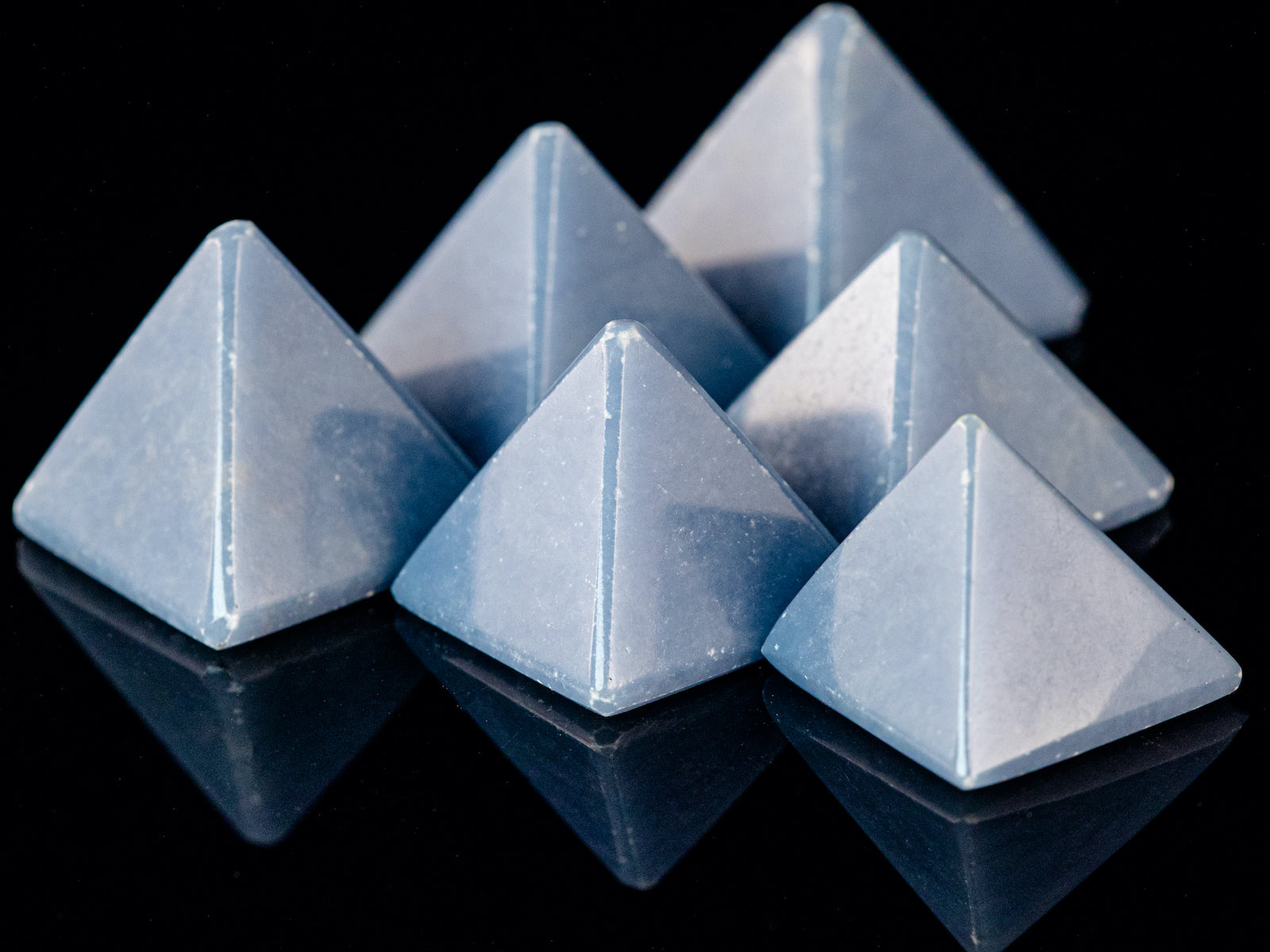 Angelite Pyramid ANGELITE Crystal Pyramid - Sacred Geometry, Metaphysical, Healing Crys ...