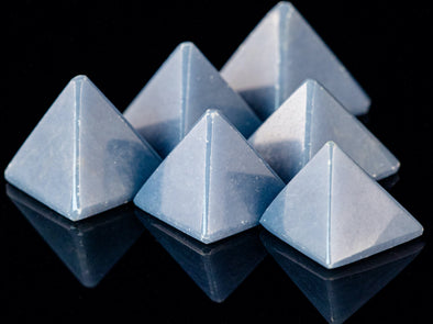 ANGELITE Crystal Pyramid - Sacred Geometry, Metaphysical, Healing Crystals and Stones, E1109-Throwin Stones