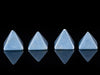 ANGELITE Crystal Pyramid - Sacred Geometry, Metaphysical, Healing Crystals and Stones, E1109-Throwin Stones