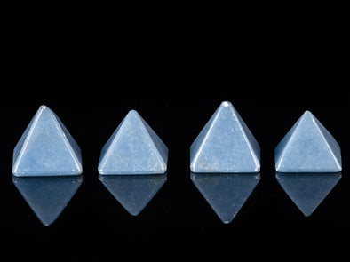 ANGELITE Crystal Pyramid - Sacred Geometry, Metaphysical, Healing Crystals and Stones, E1109-Throwin Stones