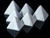 ANGELITE Crystal Pyramid - Sacred Geometry, Metaphysical, Healing Crystals and Stones, E1109-Throwin Stones