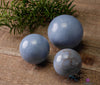 ANGELITE Crystal Sphere - Crystal Ball, Housewarming Gift, Home Decor, E0229-Throwin Stones