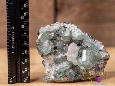 APATITE on FELDSPAR w MUSCOVITE Raw Crystal Cluster - Housewarming Gift, Home Decor, Raw Crystals and Stones, 40680-Throwin Stones