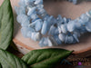 AQUAMARINE Crystal Bracelet - Chip Beads - Beaded Bracelet, Birthstone Bracelet, Handmade Jewelry, E0631-Throwin Stones