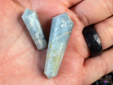 AQUAMARINE Crystal Point - Mini - Jewelry Making, Healing Crystals and Stones, E2075-Throwin Stones