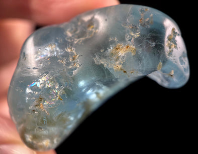 AQUAMARINE Tumbled Stone - AAA Grade Polished Blue Crystal Collection, Birthstone, Self Care, 51449-Throwin Stones