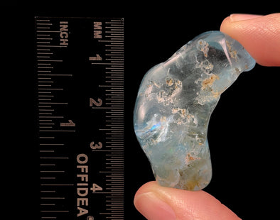 AQUAMARINE Tumbled Stone - AAA Grade Polished Blue Crystal Collection, Birthstone, Self Care, 51449-Throwin Stones