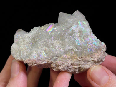 AURA QUARTZ Angel White - Rainbow Quartz Crystal, Crystal Cluster, Spirit Quartz, Boho Decor, 46742-Throwin Stones