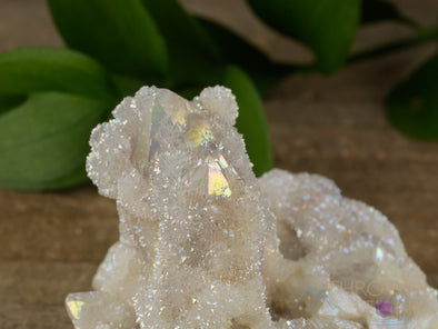 AURA QUARTZ Angel White - Rainbow Quartz Crystal, Crystal Cluster, Spirit Quartz, Metaphysical, Crystal Decor, R0442-Throwin Stones