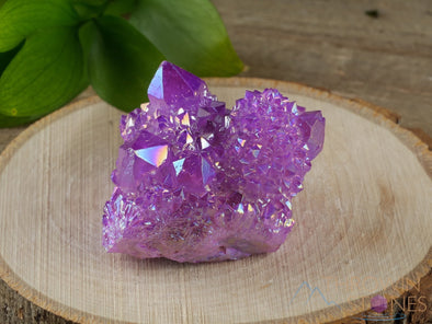 AURA QUARTZ Ruby Pink - Rainbow Aura Quartz, Crystal Cluster, Spirit Quartz, Crystal Decor, Metaphysical, R0543-Throwin Stones
