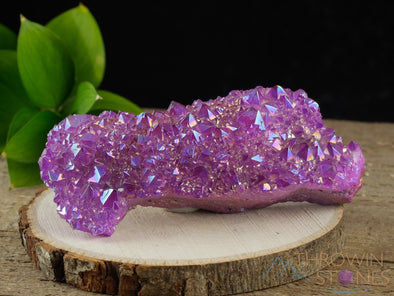 AURA QUARTZ, Ruby Pink - Rainbow Quartz Crystal, Crystal Cluster, Spirit Quartz, Crystal Decor, R0612-Throwin Stones