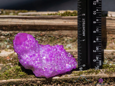 AURA QUARTZ, Ruby Pink - Rainbow Quartz Crystal, Crystal Cluster, Spirit Quartz, Metaphysical, Crystal Decor, R0578-Throwin Stones