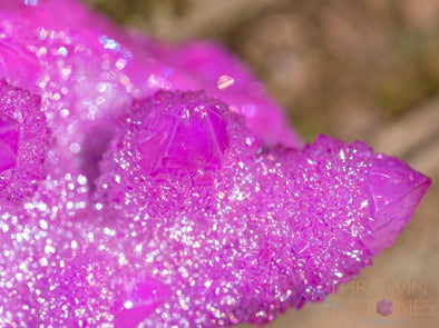 AURA QUARTZ, Ruby Pink - Rainbow Quartz Crystal, Crystal Cluster, Spirit Quartz, Metaphysical, Crystal Decor, R0580-Throwin Stones