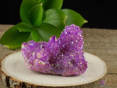AURA QUARTZ, Ruby Pink - Rainbow Quartz Crystal, Crystal Cluster, Spirit Quartz, Metaphysical, Crystal Decor, R0610-Throwin Stones