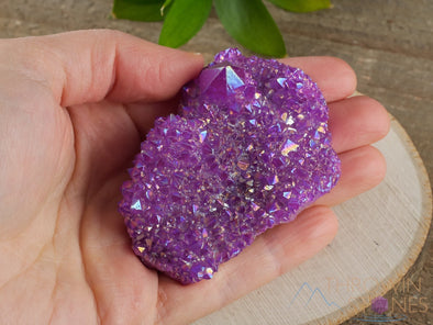 AURA QUARTZ, Ruby Pink - Rainbow Quartz Crystal, Crystal Cluster, Spirit Quartz, Metaphysical, Crystal Decor, R0613-Throwin Stones