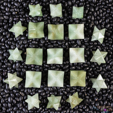AVENTURINE Crystal Merkaba - Star, Sacred Geometry, Metaphysical, Healing Crystals and Stones, E2149-Throwin Stones