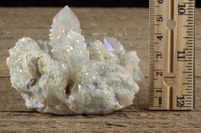 Angel AURA QUARTZ - Rainbow Aura Quartz, Crystal Cluster, Spirit Quartz, Crystal Decor, Metaphysical, R0422-Throwin Stones