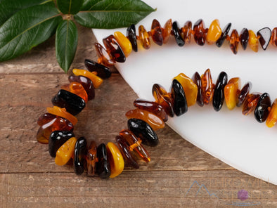 BALTIC AMBER Necklace - Amber Necklace Genuine Baltic Amber Orange Yellow, E1335-Throwin Stones
