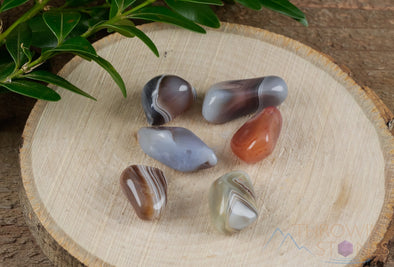 BANDED AGATE Tumbled Stones - Tumbled Crystals, Self Care, Healing Crystals and Stones, E1377-Throwin Stones