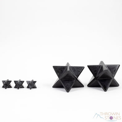 BLACK TOURMALINE Crystal Merkaba - Irregular - Metaphysical Sacred Geometry Star, Unique Gift for Home Decor, E2167-Throwin Stones