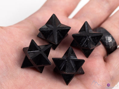 BLACK TOURMALINE Crystal Merkaba - Irregular - Metaphysical Sacred Geometry Star, Unique Gift for Home Decor, E2167-Throwin Stones