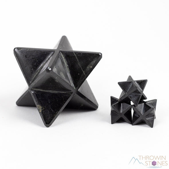 BLACK TOURMALINE Crystal Merkaba - Irregular - Metaphysical Sacred Geometry Star, Unique Gift for Home Decor, E2167-Throwin Stones