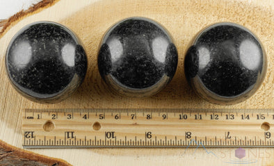 BLACK TOURMALINE Crystal Sphere - Crystal Ball, Housewarming Gift, Gothic Home Decor, E1248-Throwin Stones