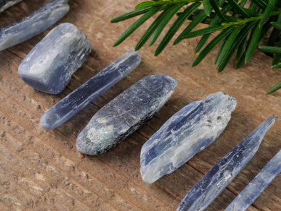 BLUE KYANITE Crystals - Tumbled Healing Stones, Self Care Gift, E0012-Throwin Stones