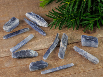 BLUE KYANITE Crystals - Tumbled Healing Stones, Self Care Gift, E0012-Throwin Stones