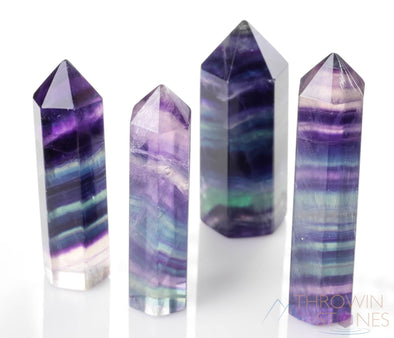 Banded FLUORITE Crystal Tower - Crystal Wand, Crystal Points, Obelisk, Home Decor, E0653-Throwin Stones