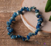 Blue APATITE Crystal Bracelet - Chip Beads - Beaded Bracelet, Handmade Jewelry, Healing Crystal Bracelet, E0632-Throwin Stones