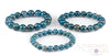 Blue APATITE Crystal Bracelet - Round Beads - Beaded Bracelet, Handmade Jewelry, Healing Crystal Bracelet, E1629-Throwin Stones