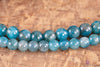 Blue APATITE Crystal Jewelry - Wrap Bracelet, Crystal Beaded Necklace, Crystal Beaded Bracelet, E1625-Throwin Stones