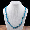 Blue APATITE Crystal Necklace - Chip Beads - Long Crystal Necklace, Beaded Necklace, Handmade Jewelry, E0827-Throwin Stones