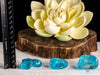 Blue AQUA AURA QUARTZ Tumbled Stones - Tumbled Crystals, Self Care, Healing Crystals and Stones, E1689-Throwin Stones