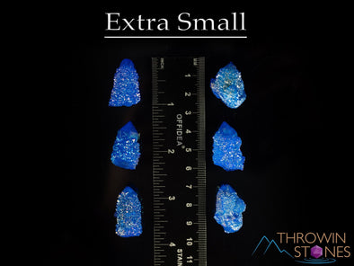 Blue FLAME AURA QUARTZ Crystal Point - Rainbow Quartz Crystal, Spirit Quartz, Crystal Decor, E2133-Throwin Stones