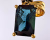 Blue INDICOLITE TOURMALINE Crystal Pendant - 18K Gold Solid, Faceted - Birthstone, Fine Jewelry, Healing Crystals and Stones, 54266-Throwin Stones