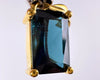 Blue INDICOLITE TOURMALINE Crystal Pendant - 18K Gold Solid, Faceted - Birthstone, Fine Jewelry, Healing Crystals and Stones, 54266-Throwin Stones