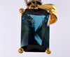 Blue INDICOLITE TOURMALINE Crystal Pendant - 18K Gold Solid, Faceted - Birthstone, Fine Jewelry, Healing Crystals and Stones, 54266-Throwin Stones