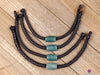 Blue JADE Crystal Bracelet - Barrel Bead, Leather Cord - Handmade Jewelry, Healing Crystal Bracelet, E2073-Throwin Stones