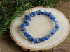 Blue KYANITE Crystal Bracelet - Chip Beads - Beaded Bracelet, Handmade Jewelry, Healing Crystal Bracelet, E1370-Throwin Stones