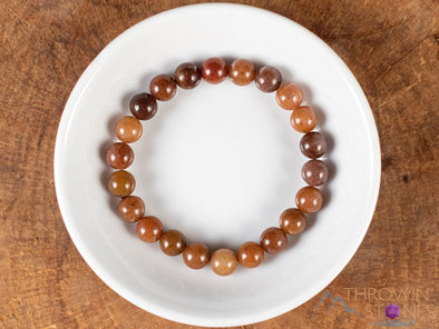 Brown AVENTURINE Crystal Bracelet - Round Beads - Beaded Bracelet, Handmade Jewelry, Healing Crystal Bracelet, E1987-Throwin Stones