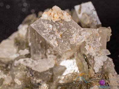 CALCITE, RUTILE, MICA Raw Crystal Cluster - Housewarming Gift, Home Decor, Raw Crystals and Stones, 40650-Throwin Stones