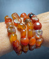 CARNELIAN Crystal Bracelet - Tumbled Beads - Beaded Bracelet, Handmade Jewelry, Healing Crystal Bracelet, E0137-Throwin Stones