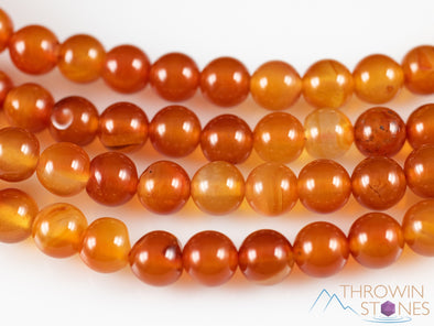 CARNELIAN Crystal Necklace, Mala - Meditation Jewelry, Beaded Necklace, Healing Crystals and Stones, E0119-Throwin Stones