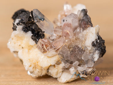 CASSITERITE, ALBITE, QUARTZ Raw Crystal Cluster - Housewarming Gift, Home Decor, Raw Crystals and Stones, 40652-Throwin Stones